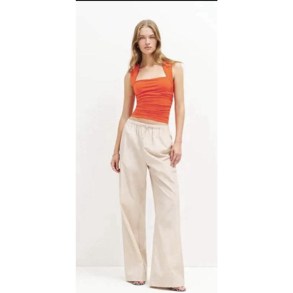 Reformation Greyson Knit Top-Flame XL - Picture 2 of 6